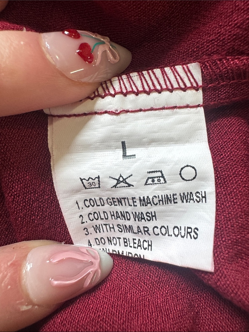 Embroidered Short-Sleeve Polo Top - Raspberry - Picture 2 of 4